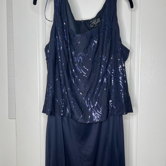 Alex Evenings Sequin A-Line Midi Dress SZ 16 - Picture 3 of 5